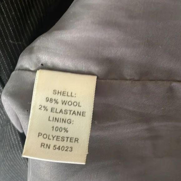 Banana Republic Women's Wool + Elastane Pin Stripe Pencil Skirt Black Size 6 - Picture 6 of 7